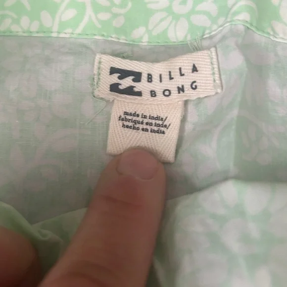 Billabong Light Green Floral Mini Skirt size 25 NWT - Picture 9 of 9
